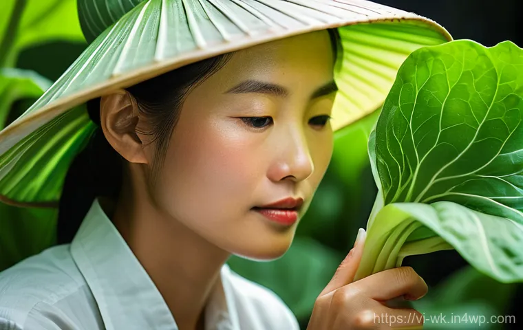 유기농 해충 방제의 기초 원칙 - **Prompt:** A close-up, brightly lit photograph of a Vietnamese woman in her late 30s, wearing a tra...